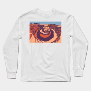 Horseshoe bend in desert shades Long Sleeve T-Shirt